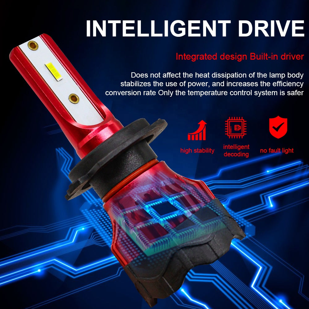 Super Bright High Low Beam 12000LM H3 H1 H11 880 led headlight Bulbs H4 H7 led Headlight,Auto Car K5 H4 9006 Led Headlight