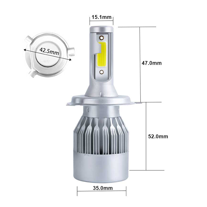 C6 H3 LED Headlight 6000K colour All In One Compact Design, Shop Today.  Get it Tomorrow!