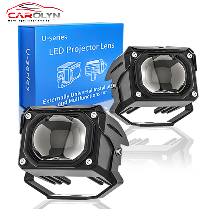 Carolyn U9 Plus 2.0&#39;&#39; Bi LED Projector Lens 12V 58W 3800LM Car Headlights Kit Retrofit Universal