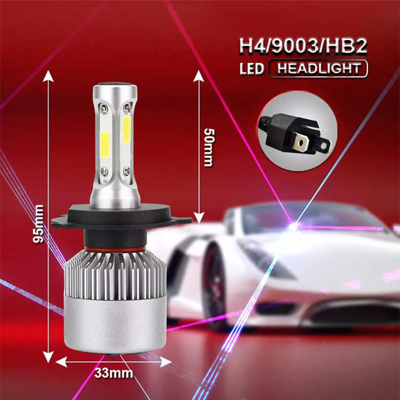 Carolyn Auto S2 Led car Headlight Bulbs H4/H7/9007/H13/H27/h4b 36W 8000LM 6000K COB chip for Led car S2