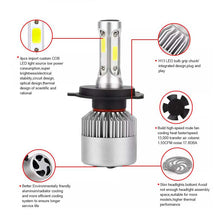 Load image into Gallery viewer, Carolyn Auto S2 Led car Headlight Bulbs H4/H7/9007/H13/H27/h4b 36W 8000LM 6000K COB chip for Led car S2