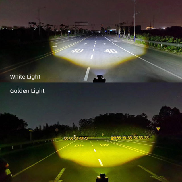 CAROLYN High Lumen Free Error Canbus Dual Color Fog  lens, 3&#39;&#39; Side Mount 12v Motorcycle Driving Lights