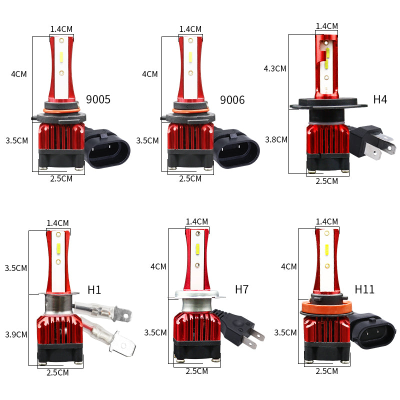 Carolyn K6 car LED headlight high-bright spotlight LED car bulb H1 H7 H11 9005 LED headlight H4 double beam white light LED car