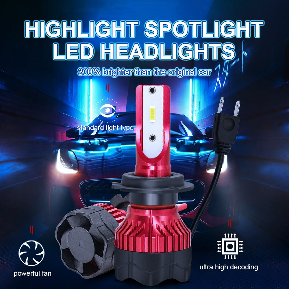 High Quality T3 Auto Car 100W 20000lm LED Lamp Bulb Kit H4 LED Chip H11 880 Auto  Tur Bo LED Headlight - China 20000lm LED, 100W LED Headlight H4