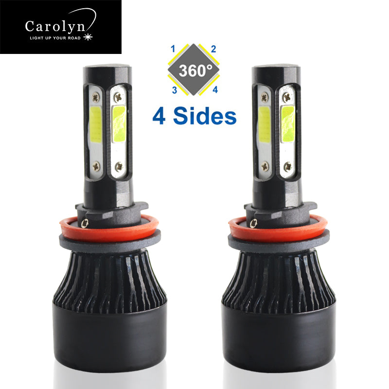 CarolynHeadlight black H4 S2 COB 9005 9006 9012 H11 H7  auto car light  led headlight