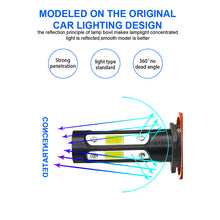 Load image into Gallery viewer, CarolynHeadlight black H4 S2 COB 9005 9006 9012 H11 H7  auto car light  led headlight